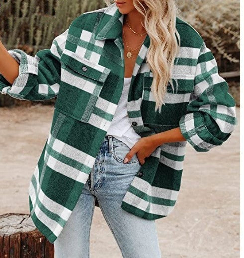 Leah | Trendy Plaid Shirt