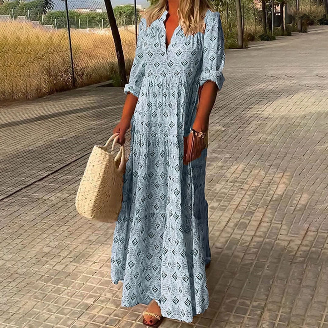 Aroha™️ | Elegant Boho Chic Pattern Maxi Dress