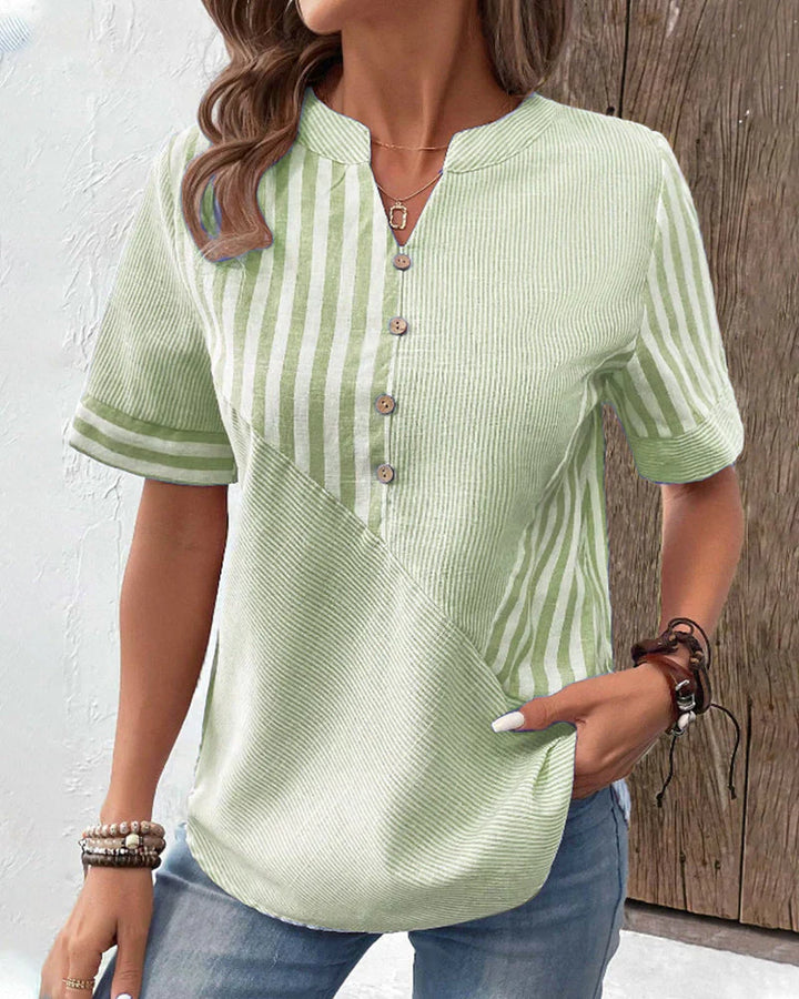 Ema | Elegant V-Neck Blouse