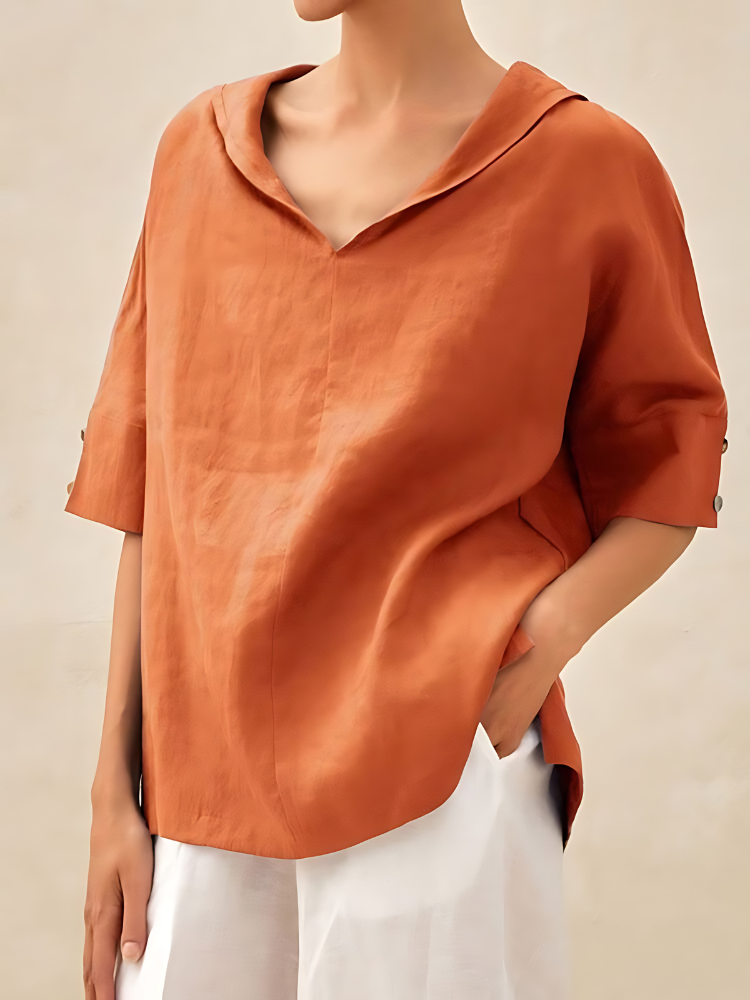 India | Simple Casual V-neck Shirt