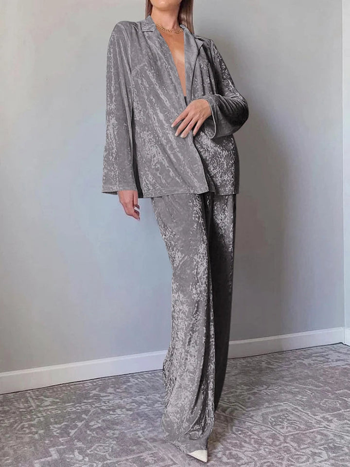 Elara | Luxury Velvet Pyjama Set