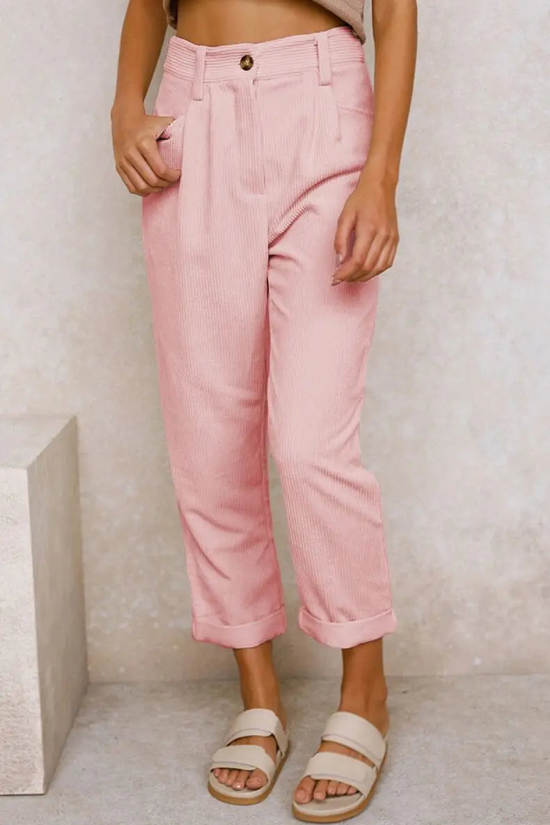 Keira™ | Retro High-Waisted Corduroy Pants