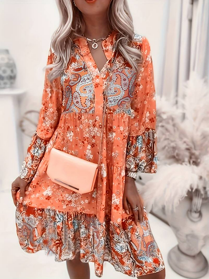 June | Elegant Floral Print Dress