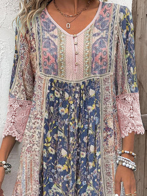 Emmeline™ | Chic Maxi Dress with Vintage Print