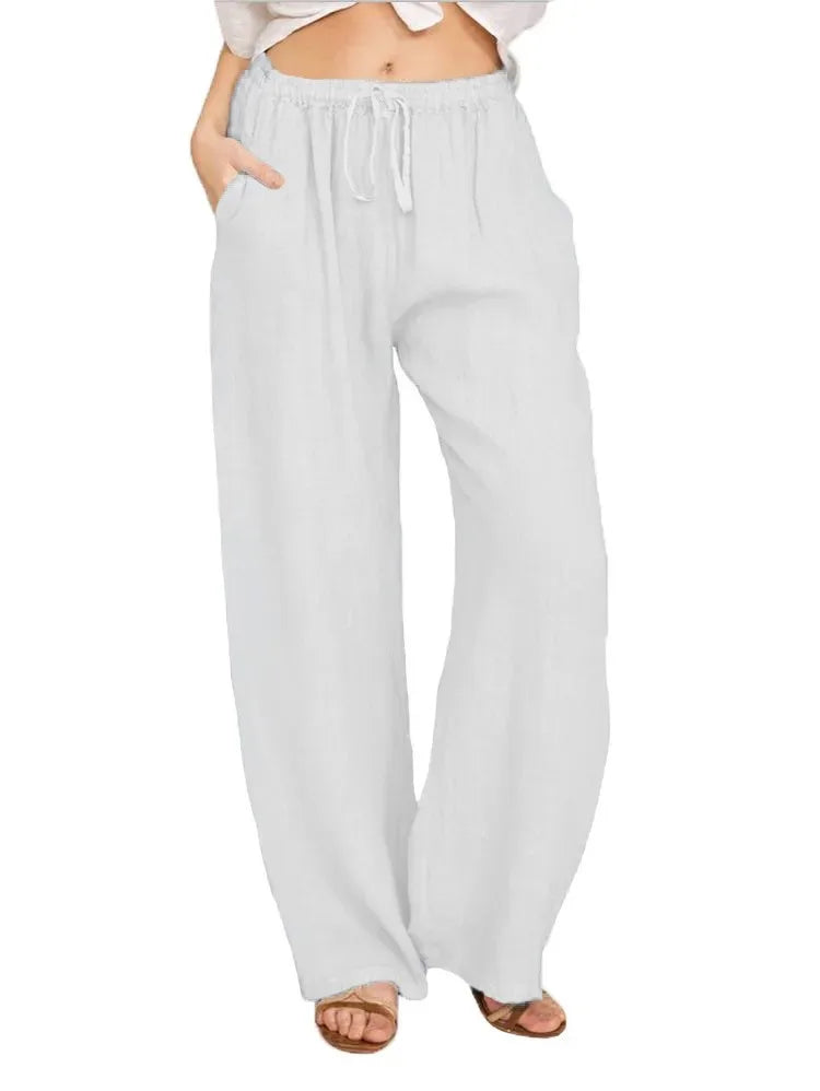 Nivara | Casual Loose Solid Colour Elastic-Waist Trouser