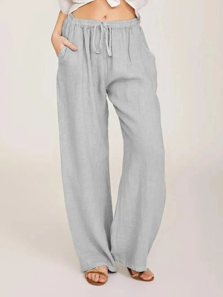 Nivara | Casual Loose Solid Colour Elastic-Waist Trouser