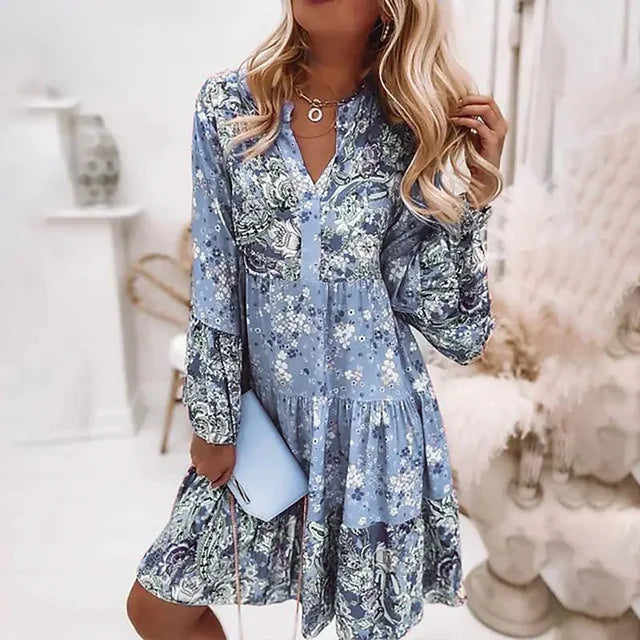 June | Elegant Floral Print Dress