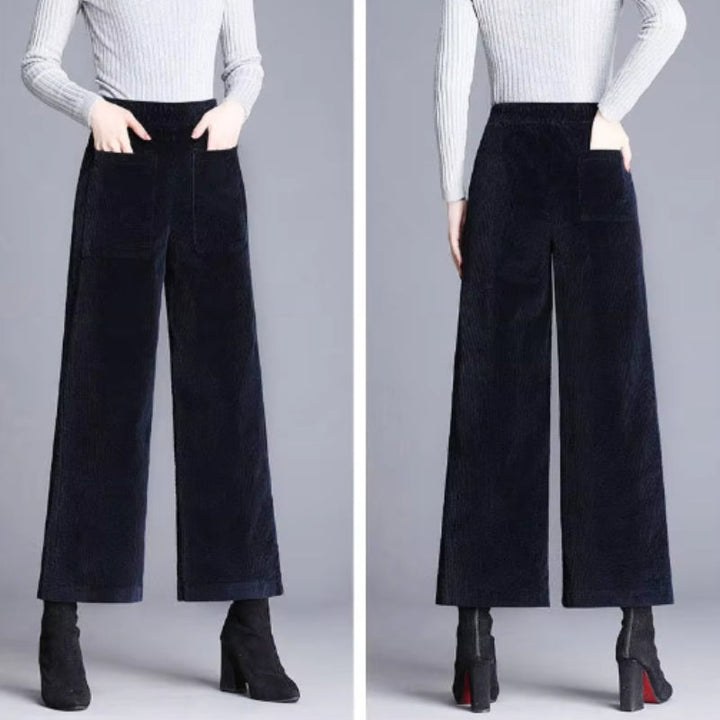 Loni™ | Soft High-Waist Solid Colour Corduroy Pants