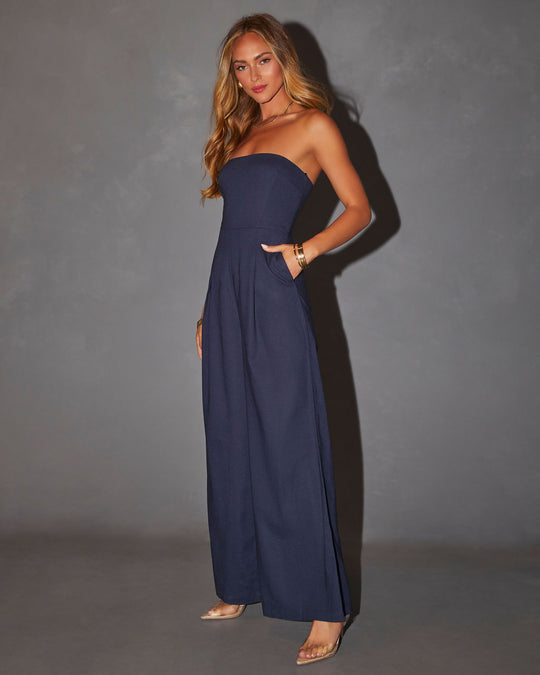 Liana | Elegant Strapless Jumpsuit