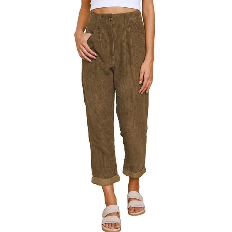 Keira™ | Retro High-Waisted Corduroy Pants