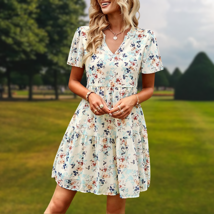 Isabelle™ | Elegant Timeless Women's Dress with Floral Print