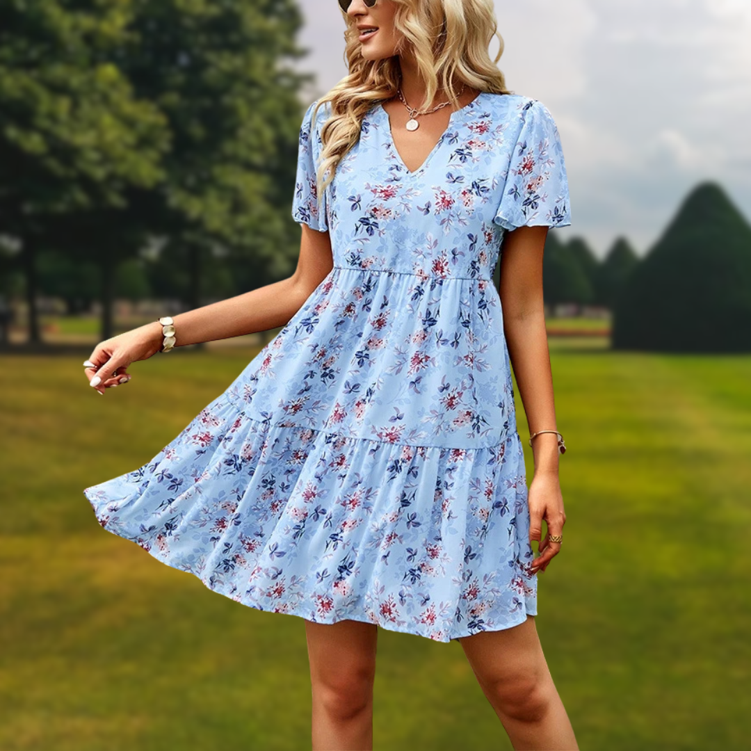 Isabelle™ | Elegant Timeless Women's Dress with Floral Print