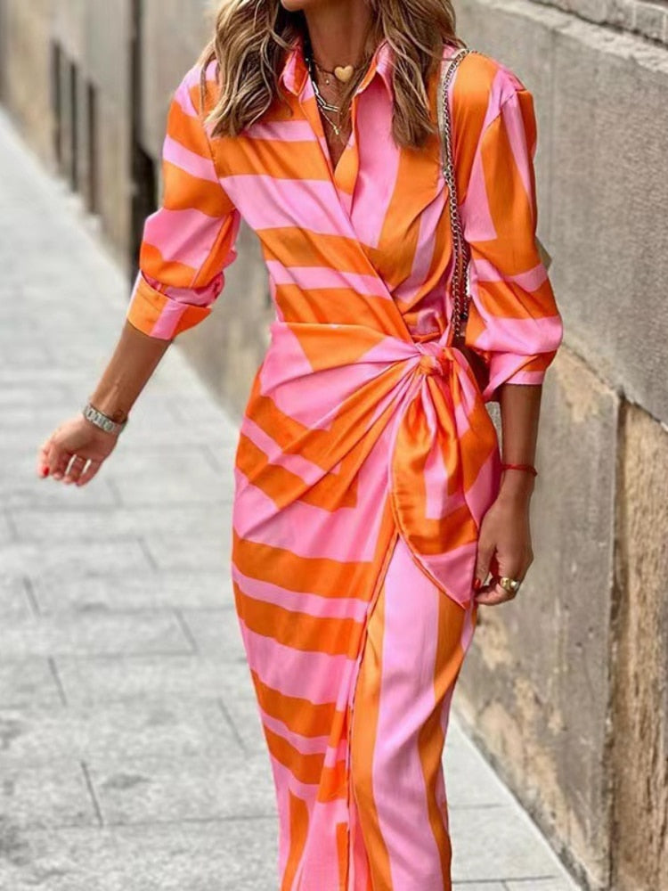 Sabella™ | Elegant Casual Printed Wrap Dress