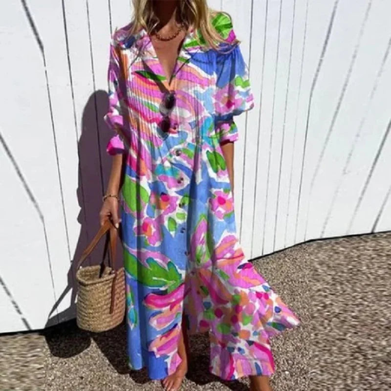 Demi | Colourful Boho Maxi-Dress