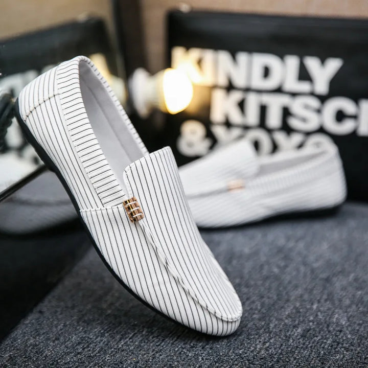 Samuel | Casual Chic Stripe Canvas Loafers