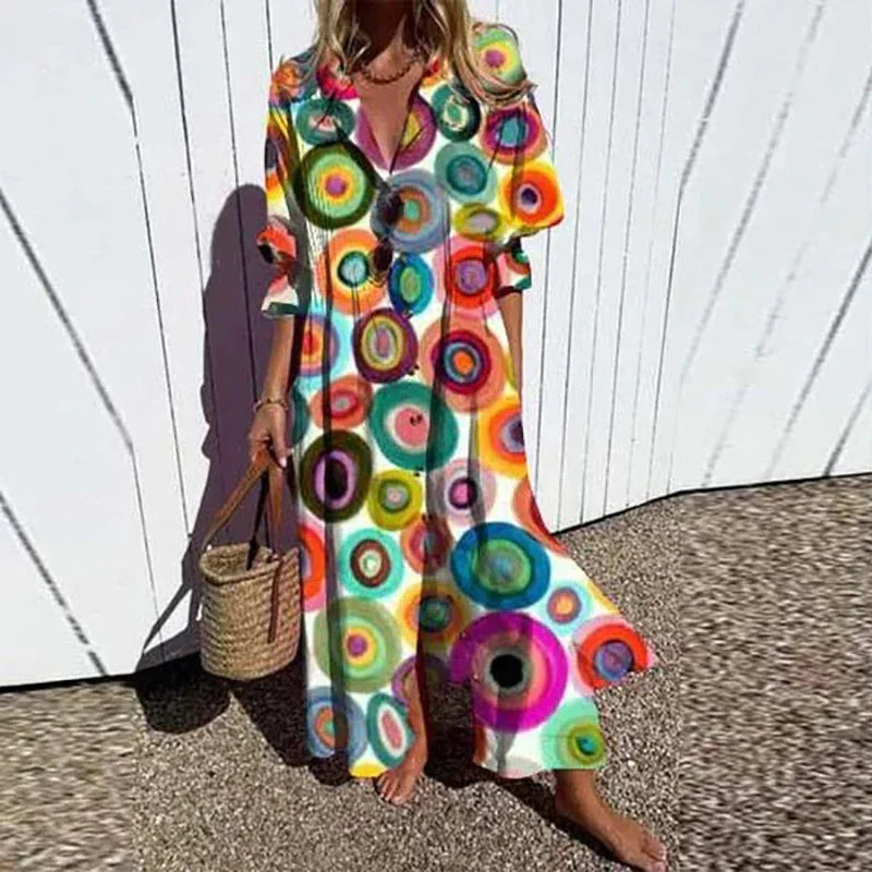 Demi | Colourful Boho Maxi-Dress