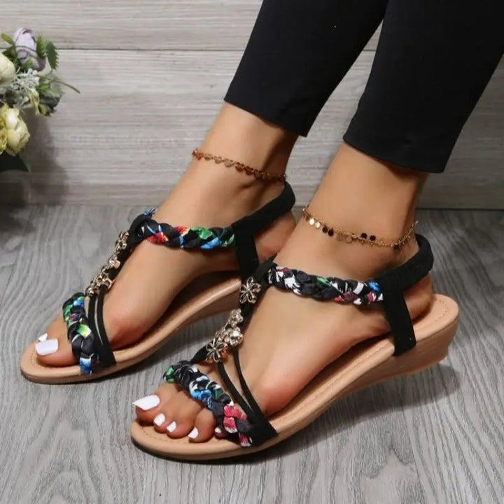 Lioran™ | Chic Braided Flat Sandals