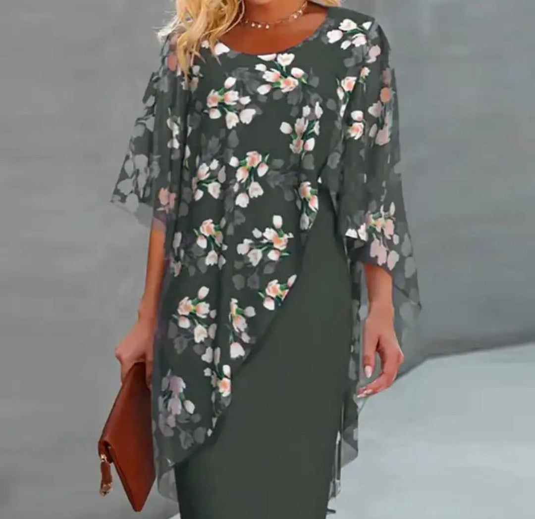 Bethany™️ | Chic Floral Dress with Tummy Coverage