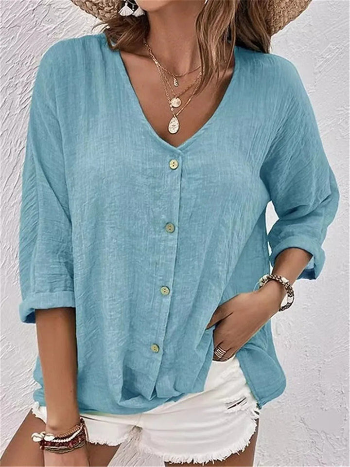 Fenella | Breezy Solid-Colour Beach Top