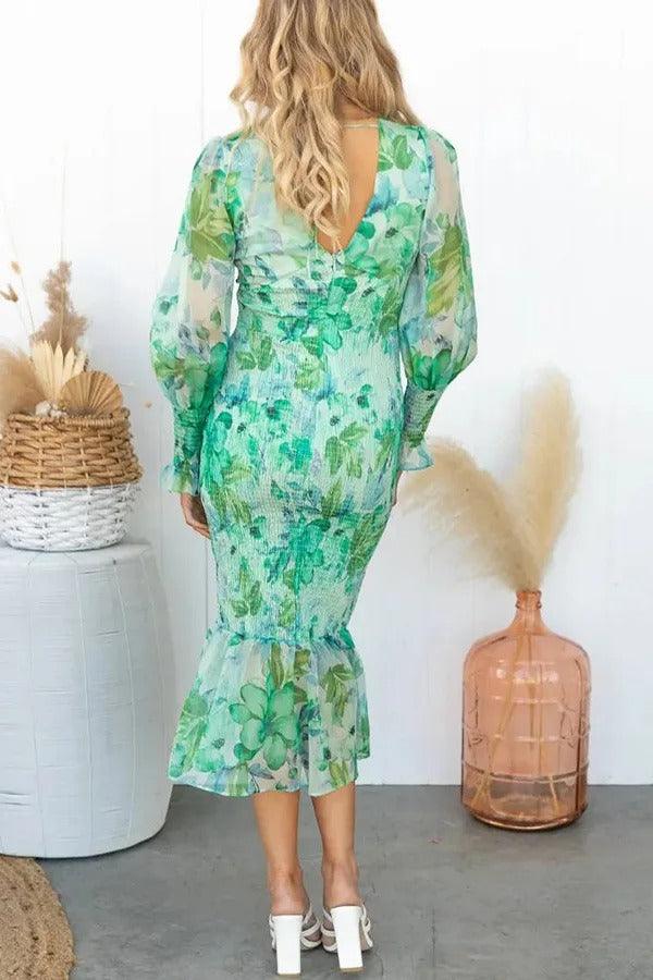 Leandra™ | Elegant Maxi Dress With Floral Pattern