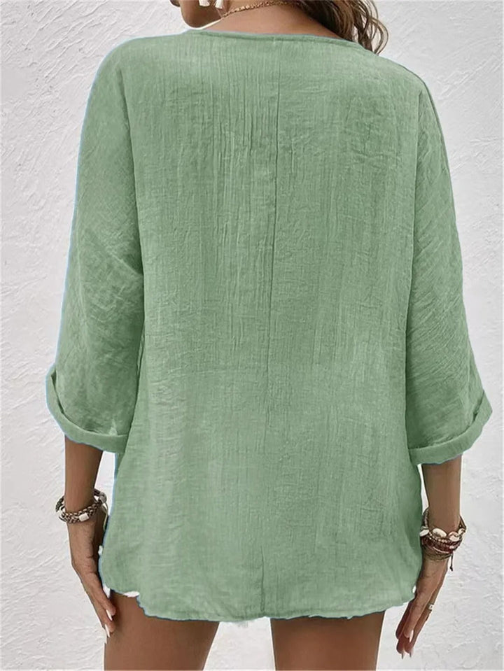 Fenella | Breezy Solid-Colour Beach Top