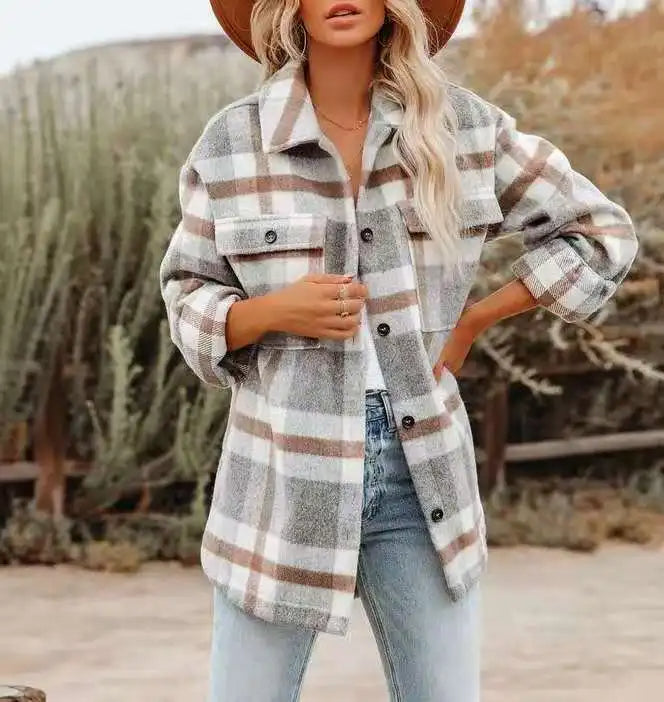 Leah | Trendy Plaid Shirt