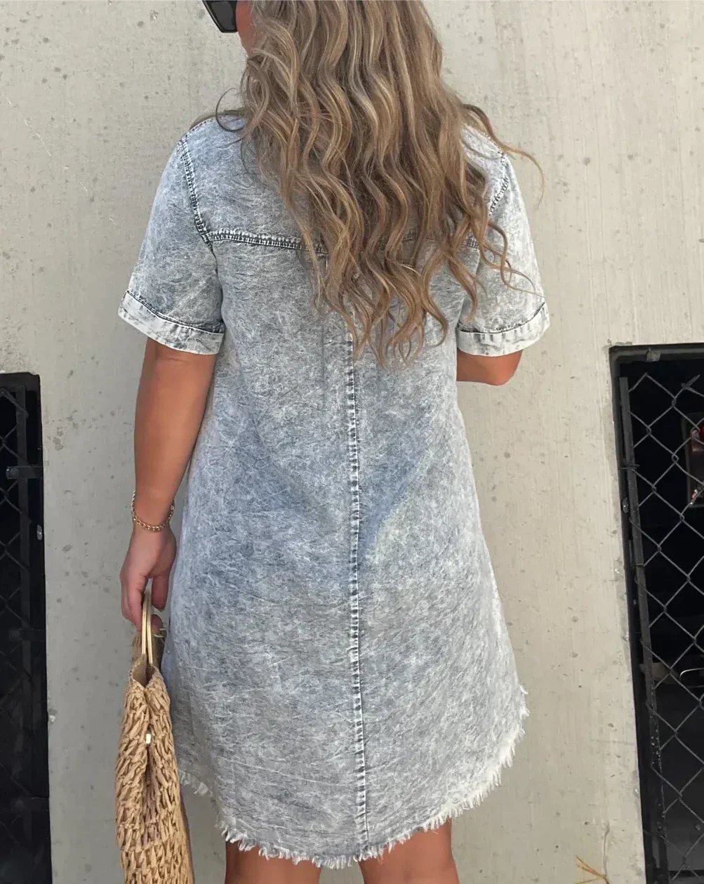 Reya | Elegant Denim Look Shirt Dress