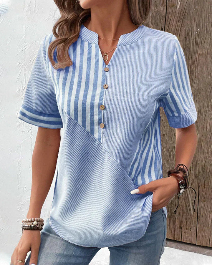 Ema | Elegant V-Neck Blouse